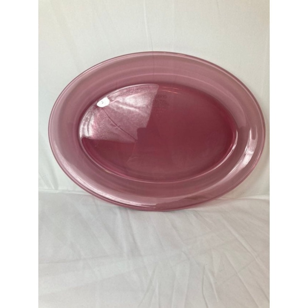 Vintage Corning Cranberry Visions Purple Oval Serving Platter 14"